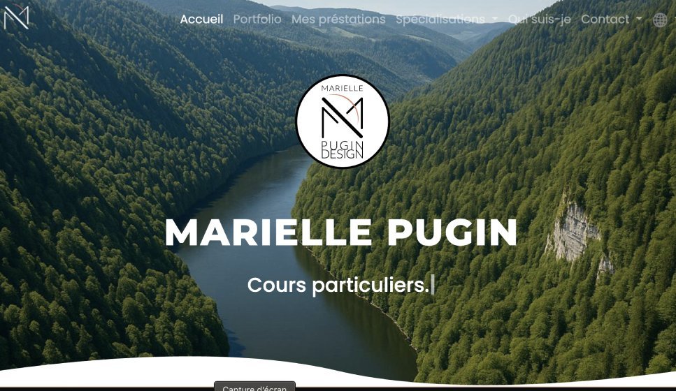 Capture du site de Marielle Pugin